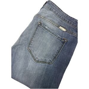 KanKan LA Skinny Jeans Women's Size 11/29 Cropped Ankle Blue Distressed GUC Flaw